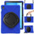Samsung Galaxy Tab S10 FE+ Silicone Hybrid PC Tablet Case with Holder & Shoulder Strap - Blue