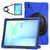 Samsung Galaxy Tab S10 FE+ Silicone Hybrid PC Tablet Case with Holder & Shoulder Strap - Blue