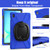 Samsung Galaxy Tab S10 FE+ Silicone Hybrid PC Tablet Case with Holder & Shoulder Strap - Blue