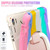 Samsung Galaxy Tab S10 FE+ Silicone Hybrid PC Tablet Case with Holder & Shoulder Strap - Colorful Pink