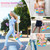 Samsung Galaxy Tab S10 FE+ Silicone Hybrid PC Tablet Case with Holder & Shoulder Strap - Colorful Pink