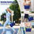 Samsung Galaxy Tab S10 FE+ Silicone Hybrid PC Tablet Case with Holder & Shoulder Strap - Navy Blue Blue