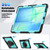 Samsung Galaxy Tab S10 FE+ Silicone Hybrid PC Tablet Case with Shoulder Strap - Light Blue PC