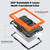 Samsung Galaxy Tab S10 FE+ Silicone Hybrid PC Tablet Case with Shoulder Strap - Orange