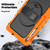 Samsung Galaxy Tab S10 FE+ Silicone Hybrid PC Tablet Case with Shoulder Strap - Orange