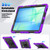 Samsung Galaxy Tab S10 FE+ Silicone Hybrid PC Tablet Case with Shoulder Strap - Purple