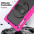 Samsung Galaxy Tab S10 FE+ Silicone Hybrid PC Tablet Case with Shoulder Strap - Rose Red