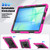Samsung Galaxy Tab S10 FE+ Silicone Hybrid PC Tablet Case with Shoulder Strap - Rose Red
