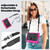 Samsung Galaxy Tab S10 FE+ Silicone Hybrid PC Tablet Case with Shoulder Strap - Rose Red