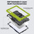 Samsung Galaxy Tab S10 FE+ Silicone Hybrid PC Tablet Case with Shoulder Strap - Yellow Green