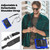 Samsung Galaxy Tab S10 FE+ Silicone Hybrid PC Tablet Protective Case - Black+Dark Blue