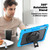 Samsung Galaxy Tab S10 FE+ Silicone Hybrid PC Tablet Protective Case - Black+Light Blue