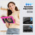 Samsung Galaxy Tab S10 FE+ Silicone Hybrid PC Tablet Protective Case - Black+Rose Red