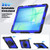 Samsung Galaxy Tab S10 FE+ Silicone Hybrid PC Tablet Protective Case - Dark Blue+Black