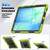 Samsung Galaxy Tab S10 FE+ Silicone Hybrid PC Tablet Protective Case - Yellow Green+Black