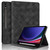 Samsung Galaxy Tab S10+ / S9 FE+ Rhombus Embossing Leather Tablet Case - Black