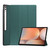 Samsung Galaxy Tab S10+ / S9+ / S9 FE+ ENKAY Tri-fold Custer Texture Plastic Leather Smart Tablet Case with Pen Slot - Dark Green