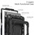 Samsung Galaxy Tab S10+ / S9+ / S9 FE+ Silicone Hybrid PC Tablet Protective Case - Black