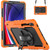 Samsung Galaxy Tab S10+ / S9+ / S9 FE+ Silicone Hybrid PC Tablet Protective Case - Orange+Black