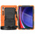 Samsung Galaxy Tab S10+ / S9+ / S9 FE+ Silicone Hybrid PC Tablet Protective Case - Orange+Black