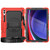 Samsung Galaxy Tab S10+ / S9+ / S9 FE+ Silicone Hybrid PC Tablet Protective Case - Red+Black