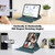 Samsung Galaxy Tab S9 FE / S10 FE 360 Rotation Transparent Smart Leather Case - Dark Green