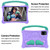 Samsung Galaxy Tab S9 FE / S10 FE Boxing Series Kickstand EVA Shockproof Tablet Case with Shoulder Strap - Purple Mint