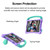 Samsung Galaxy Tab S9 FE / S10 FE Boxing Series Kickstand EVA Shockproof Tablet Case with Shoulder Strap - Purple Mint