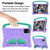 Samsung Galaxy Tab S9 FE / S10 FE Boxing Series Kickstand EVA Shockproof Tablet Case with Shoulder Strap - Purple Mint