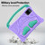 Samsung Galaxy Tab S9 FE / S10 FE Boxing Series Kickstand EVA Shockproof Tablet Case with Shoulder Strap - Purple Mint