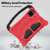 Samsung Galaxy Tab S9 FE / S10 FE Boxing Series Kickstand EVA Shockproof Tablet Case with Shoulder Strap - Red Black