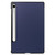 Samsung Galaxy Tab S9 FE / S10 FE Custer Pure Color 3-Fold Holder Smart Leather Tablet Case - Dark Blue
