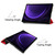 Samsung Galaxy Tab S9 FE / S10 FE Custer Pure Color 3-Fold Holder Smart Leather Tablet Case - Red