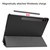 Samsung Galaxy Tab S9 FE+ / S10+ Custer Pure Color 3-Fold Holder Smart Leather Tablet Case - Black
