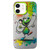 iPhone 11 Double Layer Color Silver Series Animal Oil Painting Phone Case - Happy Mouse