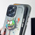 iPhone 11 Double Layer Color Silver Series Animal Oil Painting Phone Case - Angry Cat