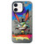 iPhone 11 Double Layer Color Silver Series Animal Oil Painting Phone Case - Big Eyed Bunny