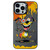 iPhone 13 Pro Double Layer Color Silver Series Animal Oil Painting Phone Case - Dance Dog