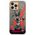 iPhone 13 Pro Max Double Layer Color Silver Series Animal Oil Painting Phone Case - Gesture Rabbit