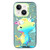 iPhone 14 Plus Animal Pattern Oil Painting Series PC + TPU Phone Case - Colorful Cattle