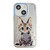 iPhone 15 Plus Animal Pattern Oil Painting Series PC + TPU Phone Case - Stupid Cat iPhone 15 Plus Animal Pattern Oil Painting Series PC + TPU Phone Case - Stupid Cat