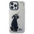 iPhone 15 Pro Max Double Layer Color Silver Series Animal Oil Painting Phone Case - Labrador