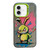 iPhone 16 Plus Animal Pattern Oil Painting Series PC + TPU Phone Case - Rabbit