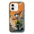iPhone 16 Animal Pattern Oil Painting Series PC + TPU Phone Case - Bicycle Dog