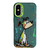 iPhone X / XS Animal Pattern Oil Painting Series PC + TPU Phone Case - Green Dog