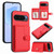 Google Pixel 10 / 10 Pro Button Card Bag RFID Anti-theft Phone Case - Red