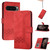 Google Pixel 10 / 10 Pro Cubic Skin Feel Flip Leather Phone Case - Red