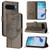 Google Pixel 10 / 10 Pro Embossed Butterfly Leather Phone Case - Grey