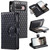 Google Pixel 10 / 10 Pro Glitter Lattice Zipper Wallet Leather Phone Case - Black