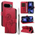 Google Pixel 10 / 10 Pro Global Dandelion Embossed Pattern Flip Leather Phone Case - Red Google Pixel 10 / 10 Pro Global Dandelion Embossed Pattern Flip Leather Phone Case - Red